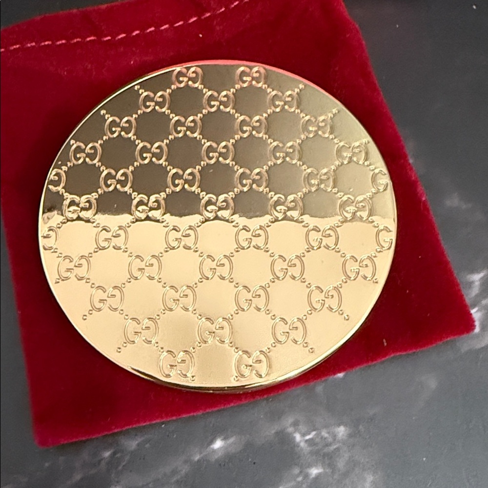 Dior GG logo Gold Compact Mirror - Picture 2 of 8